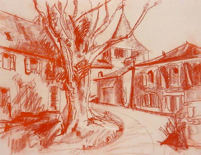 French Village (sepia)