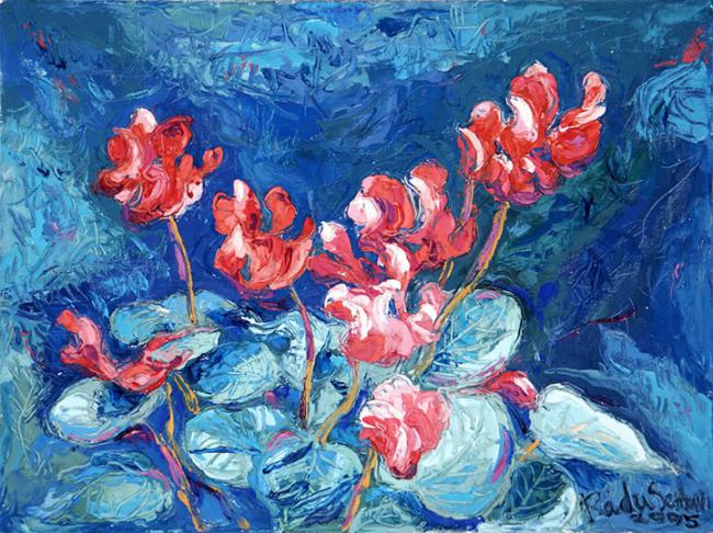 FLOWERS IN BLUE